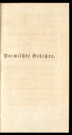 Vermischte Gedichte