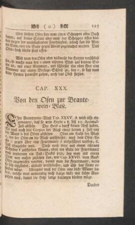 Cap. XXX. Von den Ofen zur Brantewein-Blase.