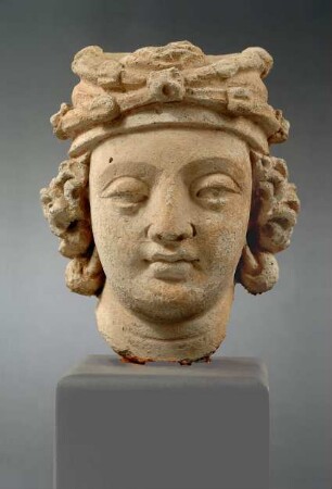 Kopf eines Mannes (Fürst/Gott/Bodhisattva?) mit Turban