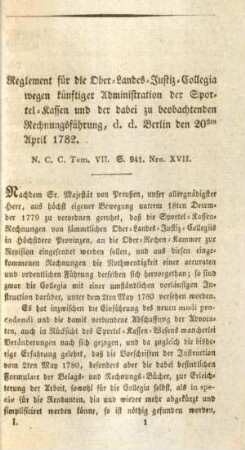 Reglement für die Ober-Landes-Justiz-Collegia