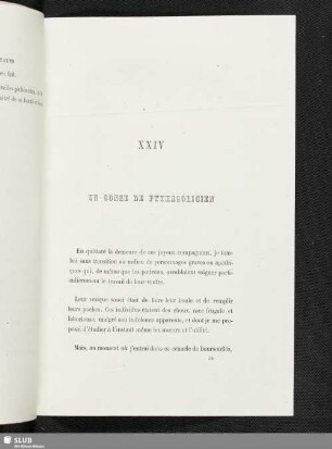 XXIV Un Songe De Pythagoricien
