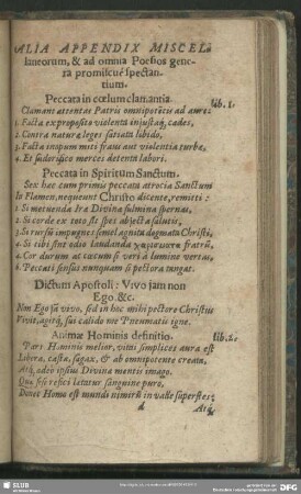 Alia Appendix Miscellaneorum, & ad omnia, Poesios genera promiscue spectantium