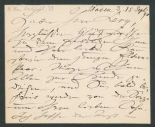 Brief an Martin Levy : 15.09.1890
