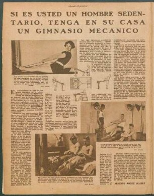 Si es usted un hombre sedentario, tenga en su casa un gimnasio mecánico