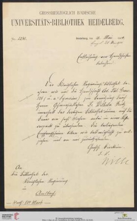 Entleihung von Handschriften betreffend (Cod. Pal. graec. 356)