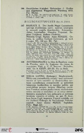 Holzschnittbücher des 16. Jahrh. (Nr. 147-162)
