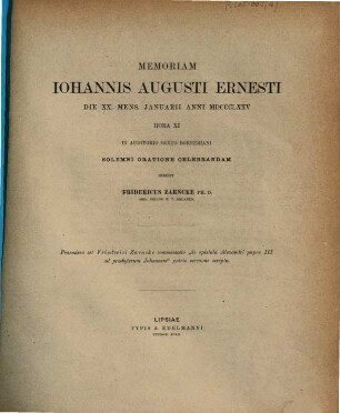 Friderici Zarncke commentatio 'De epistola, quae sub nomine presbyteri Johannis fertur' patrio sermone conscripta : (Univ. progr.). 4