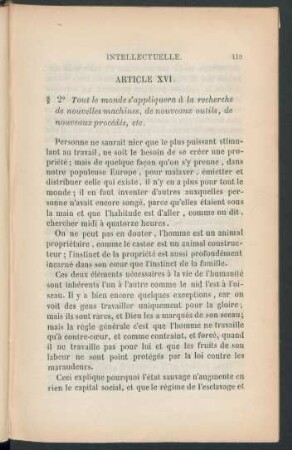 Article XVI. § 2e. Tout le monde s'appliquera à la recherche de nouvelles machines, de nouveaux outils, de nouveaux procédés, etc.