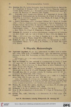 9. Physik. Meteorologie (Nr. 880 - 985)
