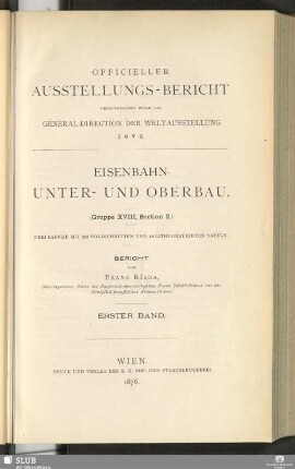 1: Eisenbahn- Unter- und Oberbau : Bericht