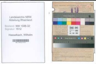 Entnazifizierung Wilhelm Hasselbach , geb. 22.02.1898 (Beamter)