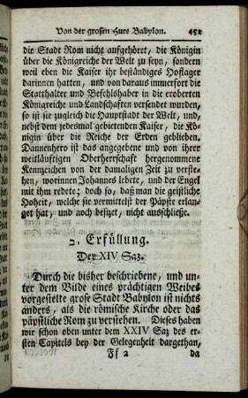 Erfüllung. Der XIV Saz. - Der XVII. Saz.