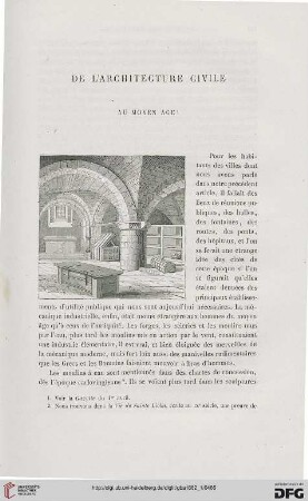 12: De l' architecture civile au Moyen Âge