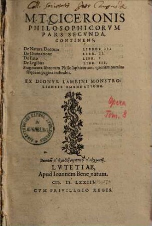 M. Tullii Ciceronis Opera omnia, quae extant, 8