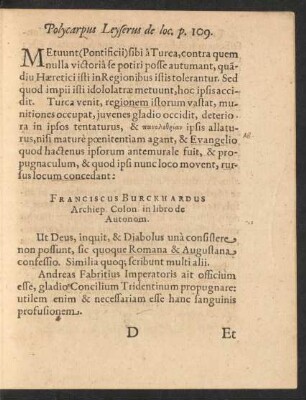 Franciscus Burckhardus ... in libro de Autonom.