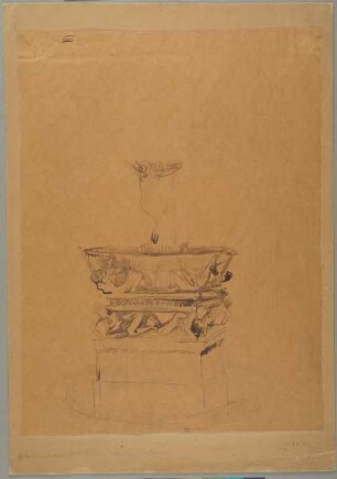 Entwurf 'Brunnen mit Tanzender'