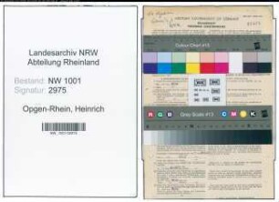 Entnazifizierung Heinrich Opgen-Rhein, geb. 27.03.1903 (Landwirt)