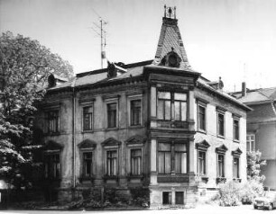 Bautzen, Wallstraße 18. Wohnhaus (19. Jh.). Eckansicht