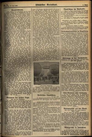 Zweite Ausgabe vom Donnerstag, den 19. Juni 1930.
