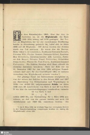 [II. Bericht des Schriftführers]