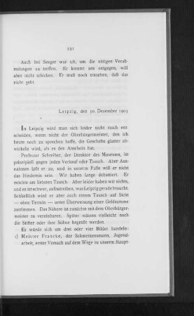 Leipzig, den 30. Dezember 1903