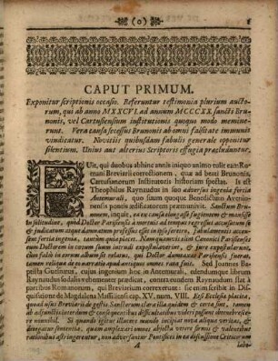 Joannis Launoii, Constantiensis, Paris. Theologi, De Vera Causa Secessus S. Brunonis In Eremum Dissertatio, Seu Defensa Rom. Breviarii Correctio Circa Historiam S. Brunonis
