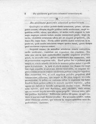 II. De utilitate parietis elastici arteriarum