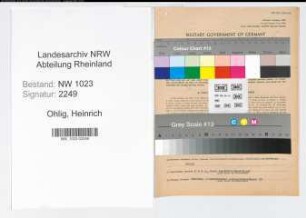 Entnazifizierung Heinrich Ohlig , geb. 20.02.1895 (Standesbeamter)