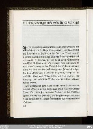 VII. Die Landungen auf der Gallipoli-Halbinsel