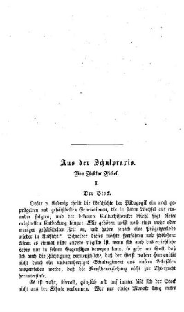 Aus der Schulpraxis