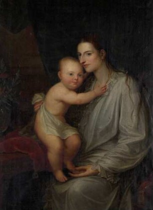 Bildnis Sophie Helene von Thielau und Tochter