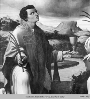 Die Madonna mit Kind und den Heiligen Faustinus und Jovita