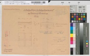 2 Stahlgußlager für Stellwerksgebäude "F" auf Bahnhof Finnentrop: Aufsicht, Schnitte, M. 1:5 Stnr.: 51, Hgs, Bunr.: 43, Blnr.: 4