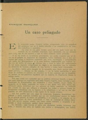 Un caso peliagudo [parte uníca]