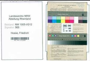 Entnazifizierung Friedrich Hoese , geb. 10.09.1885 (Postbeamter)