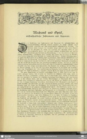 Mechanik und Optik , wissenschaftliche Instrumente und Apparate