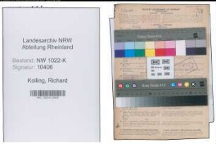 Entnazifizierung Richard Kolling , geb. 19.12.1910 (Schriftsetzer)