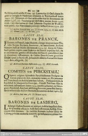 Caput XLII. Barones de Pranck