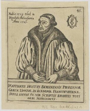 Bildnis des Matthaevs Hostvs