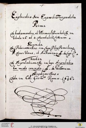Teil II. 1r–52r Explicatio seu expositio tripartita