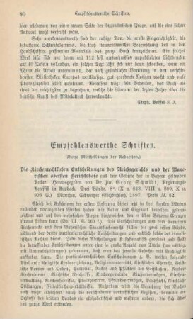 90-98 Empfehlenswerthe Schriften