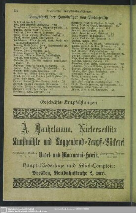 Häuserbuch : Verzeichniß der Hausbesitzer von Niedersedlitz