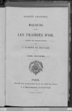 T. 9: Les Prairies d'or