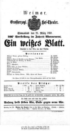 Ein weißes Blatt