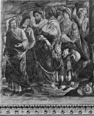 Ausmalung der Cappella Sistina — Wandmalerei des unteren Registers — Moses Prüfungen und seine Berufung — Moses Auszug nach Ägypten