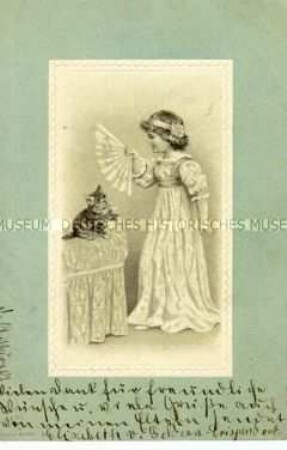 Mädchen mit Katze