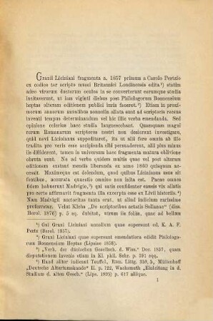 De Granii Liciniani fontibus et auctoritate