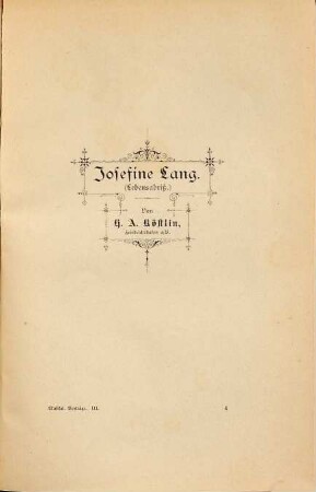 Josefine Lang : Lebensabriß