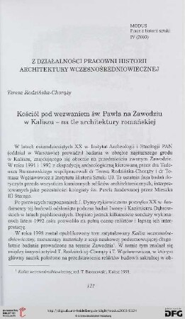 4: Kościół pod wezwaniem św. Pawła na Zawodziu w Kaliszu - na tle architektury romańskiej