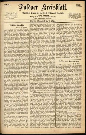 Ausgabe vom Samstag, den 02. März 1878.